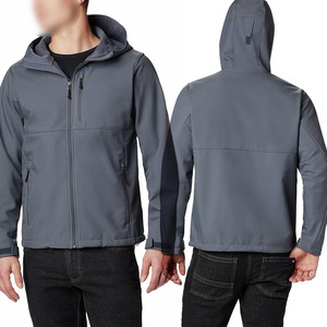 Hooded Softshell Jacket Fashionable Men <b>Waterproof</b> and Custom Made Best Breathable Material <b>Warm</b> Winter Softshell Jacket for Men - Product Image 2
