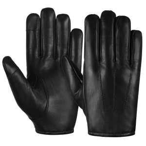 Custom Unisex Fashion Genuine Leather Waterproof Dress Gloves Winter Warm Black Driving Gloves Outdoor Cycling Wholesale - Product Image 1