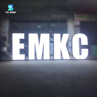 Enseigne LED lumineuse frontale en acier inoxydable, lettres en acrylique 3D éclairées, logo de marque commerciale lumineux pour devanture de magasin