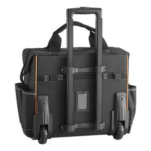 Borsa Porta Attrezzi con Ruote, Capacità 50 kg, 25 Tasche, Chiusura a Cerniera, Manico Telescopico Regolabile, Costruzione Stabile - Product Image 6