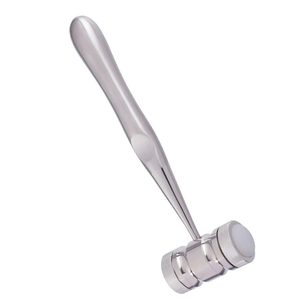 Maillet chirurgical 190 mm (7 1/2 po) 25 mm en acier inoxydable de qualité A+ avec tête en caoutchouc, marteau orthopédique dentaire pour os, outil manuel à usage hospitalier - Product Image 2