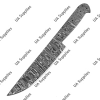 Couteau de cuisine professionnel en acier Damas forgé à la main, lame pleine longueur, pointe tombante, tactique, longueur et épaisseur personnalisables