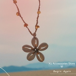 Everyday Wear Natural Seashell Flower <b>Necklace</b> with Beaded <b>Cord</b> Bohemian Style OEM/ODM Accepted - Product Image 5