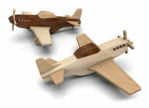 Centro de mesa decorativo con diseño de avión de madera, pieza única de exhibición de aeronaves para la mesa de la sala de estar. - Product Image 5