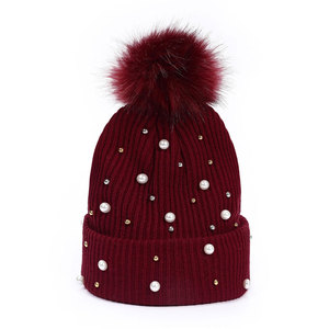 Gorro de Punto Cálido de Moda a Bajo Precio, Mezcla de Lana, Bordado 3D, Decoración de Cristal, con Acentos de Piedras Brillantes de Lujo para Invierno - Product Image 4