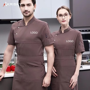 Uniforme de Chef Unisex en Oferta, Sarga de Poliéster/Algodón, Ropa de Trabajo para Empleados de Restaurantes Chinos y Cafeterías - Product Image 3