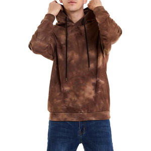 Sudadera con Capucha para Hombre, Estilo Mineral Wash, Felpa Gruesa, Diseño de Hombros Caídos, para Moda Urbana Moderna - Product Image 3