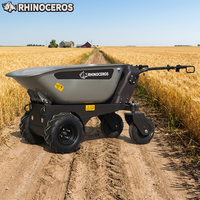Chariot électrique multifonctionnel Rhinoceros KS450E, capacité de charge de 450 kg, moteur de 800 W, utilisation toutes saisons, camion utilitaire de jardin