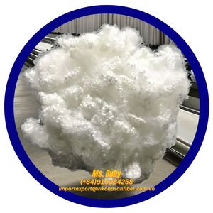 วิโคฮาซาน ใยสังเคราะห์โพลีเอสเตอร์คุณภาพสูง 4D HCS สีขาว แบบกลวง ซิลิโคนเคลือบ ใยรีไซเคิล GRS ทนไฟ - Product Image 4