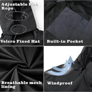 Chaquetas Impermeables con Capucha, Chaquetas de Lluvia Resistentes al Agua y al Viento, Equipo para Exteriores, OEM al por Mayor - Product Image 5