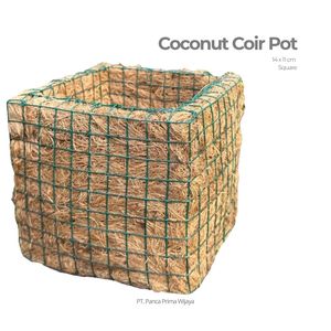 Maceta Cuadrada de Fibra de Coco de Alta Calidad, 14x11.5cm, Maceta Natural para Plantas de Interior, Orquídeas, Uso en Jardines Pequeños - Product Image 1
