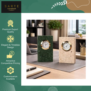 Reloj de Escritorio de Mármol Moderno de Alta Calidad, Diseño Personalizado Hecho a Mano, Elegante, para Decoración de Mesa de Oficina, Suministro Directo de Fábrica - Product Image 5