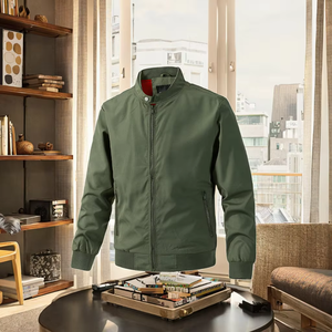 Chaqueta Varsity Unisex Casual, Estilo Coreano, Cuello Alto, Exterior de Lana, Cierre de Cremallera, Impermeable, Transpirable, Reversible, para Invierno - Product Image 6