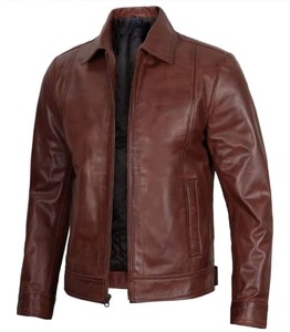OEM <b>Men's</b> Premium Sheepskin <b>Leather</b> <b>Jacket</b> – Slim Fit, Waterproof, Breathable Winter Fashion Outerwear - Product Image 3
