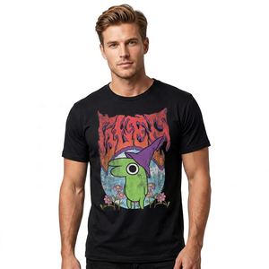 T-shirt en coton jersey à manches courtes et col rond pour homme, motif imprimé Smiling Friends, coupe classique, style décontracté - Product Image 2