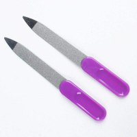 Lime à ongles professionnelle double face légère, réutilisable et durable, en acier inoxydable, grain 100, motif droit, haute qualité
