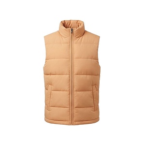 Chaleco Acolchado para Mujer, Invierno, Cuello Alto, Cierre de Cremallera, Color Sólido, Relleno de Poliéster, Tejido, Largo Regular - Product Image 1