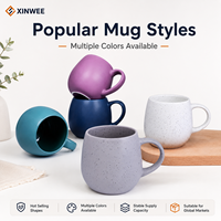Set Mug Keramik Berbintik Kustom Berbagai Gaya OEM Mug Kopi Keramik Label Pribadi Mug Keramik Grosir Set Mug Keramik
