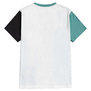 เสื้อยืดคอกลมแขนสั้นผู้ชาย ทรงปกติ ดีไซน์เรียบง่าย สีขาว ดำ และเขียวอมฟ้า - Product Image 2