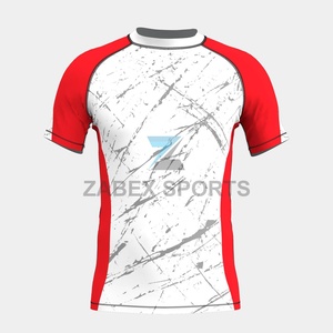 Rashguard de compétition MMA BJJ pour hommes - T-shirt de compression extensible avec option de logo frontal 200GSM Spandex/Polyester - Product Image 3