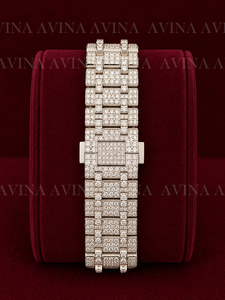 Luxury Moissanite Diamond <b>Watch</b> for Men Full Iced Out Automatic <b>Watch</b> <b>Black</b> Waffle Dial Stainless Steel Bracelet Wristwatch - Product Image 2