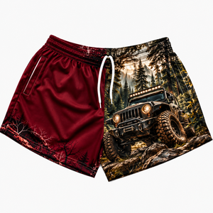 Shorts de rugby personnalisés pas chers, style hip-hop, respirants, écologiques, séchage rapide, avec cordon de serrage, poche latérale, en toile 100% - Product Image 1