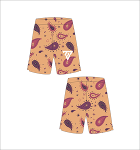 Men's Paisley Pattern Board <b>Shorts</b> Printed Elastic Waist Casual Style <b>Short</b> <b>Shorts</b> - Product Image 1