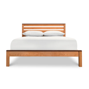 Wholesale Contemporary Solid Wood <b>Bed</b> | Horizontal Slat Headboard <b>Platform</b> <b>Bed</b> <b>Frame</b> - Product Image 2