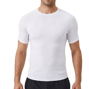 Camiseta al por mayor de corte ajustado, camiseta de algodón para hombre, camiseta con logo personalizado, MOQ bajo, de fábrica - Product Image 1