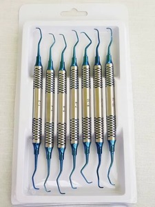 Kit d'instruments chirurgicaux dentaires manuels en acier inoxydable pour restauration composite, double embout 2,1 mm/2,4 mm, certifié CE - Product Image 3