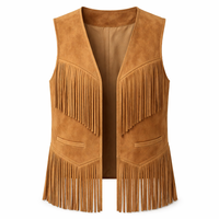 Fabricant de gilets en suède à franges en coton personnalisés pour femmes - Fournisseur de gilets en gros OEM