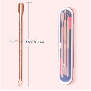 Empujador de Cutículas Profesional para Manicura, Herramienta de Limpieza de Cutículas de Acero Inoxidable, Herramienta de Belleza para el Cuidado de las Uñas - Product Image 4