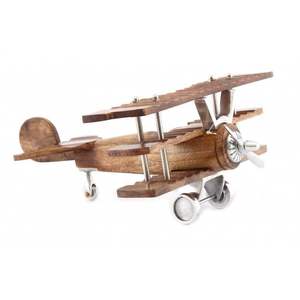 Centro de mesa decorativo de madera de lujo con diseño de avión, figura artística de aeronave para decoración de escritorio de oficina - Product Image 1