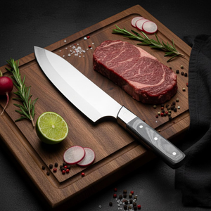 Couteau de Chef Artisanal en Acier Inoxydable de 13 pouces avec Manche en Bois d'Olivier – Fournisseur de Qualité Supérieure - Product Image 6