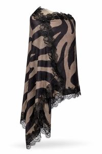 Chal de Cachemira y Lana Fina para Mujer, Diseño Digital, Ligero y Suave, con Borde de Encaje en los Cuatro Lados, Ideal para Fiestas - Product Image 3