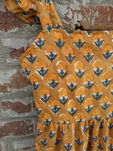 Vestido estampado a mano, túnicas indias, Vestido largo de algodón indio - Product Image 4