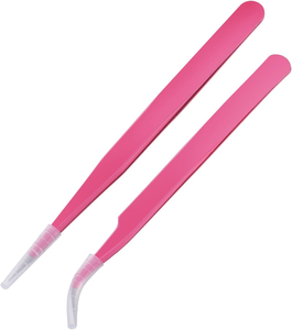 Pince à épiler de précision en acier inoxydable, pointe lisse, antistatique, outil professionnel pour extensions de cils, durable, usage en salon, OEM - Product Image 2