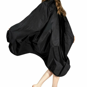 Capes de barbier longues de couleur noire, tissu résistant à l'eau, polyester, capes de coiffure unisexes, capes de coupe de cheveux - Product Image 4