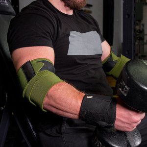 Customizable Neoprene Power Lifting Bodybuilding <b>Arm</b> Wrap Brace Strap Elastic Elbow <b>Sleeves</b> Bandage <b>Compression</b> Support Non-Slip - Product Image 5