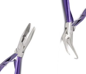 Wholesale Hair <b>Extension</b> Pliers Tools Stainless Steel Micro Ring <b>Bead</b> Purple Handle Keratin Removal Tools - Product Image 2
