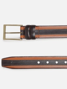 Ceinture en cuir véritable pour homme, logo personnalisé, vente en gros, boucle à ardillon, marron, noir, bicolore, faite à la main, pour tenue habillée ou jean, ensemble cadeau premium - Product Image 3
