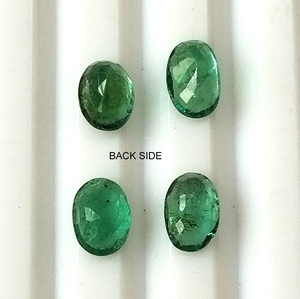 Émeraudes vertes calibrées de 2,65 carats, naturelles du Zambie, taille ovale 7x5 mm, facettées, translucides, lot de 4 pièces pour la fabrication de bijoux - Product Image 4