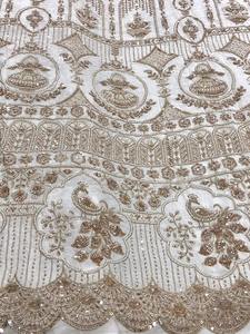 Tissu brodé de perles, dentelle perlée en maille pour robes de mariée et tenues de soirée – Vente en gros pour les acheteurs de mode mondiaux - Product Image 5