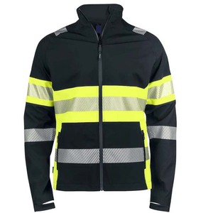 ZOHSUB POWER INDUSTRY ANSI/EN ISO Class 1 Waterproof <b>Worker</b> Safety Windbreaker <b>Jacket</b> Removable Reflective Strips LED Flash - Product Image 4