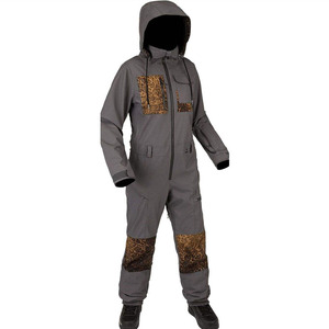 Combinaison de ski pour homme, gris, imprimé léopard, imperméable, coupe-vent, combinaison de snowboard à capuche, vêtements de sport d'hiver, polyester/nylon - Product Image 1