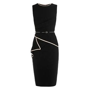 Vestido Camiseta con Estampado Romántico, Diseño de Última Moda, Falda Midi, Primavera-Otoño, Manga Corta, Tejido Ajustado, Casual, para Mujer - Product Image 4