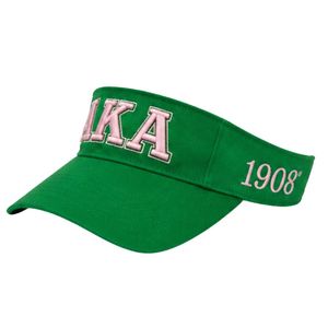 Casquette à visière brodée verte AKA pour femme, chapeau de soleil réglable, visière de sport, accessoire de mode décontracté pour l'extérieur, pour dames - Product Image 4