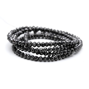 Perles Rondelles en Diamant Noir AAA 2-3mm, Fil de Diamants Naturels Facettés 38cm, Fournitures de Fabrication de Bijoux, Prix de Gros, Fil Personnalisé - Product Image 4