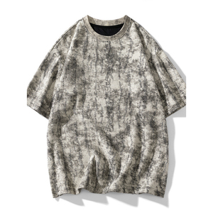 Camiseta de Manga Corta para Hombre, Estilo Tie Dye, Oversize, Transpirable, Cuello Redondo, Algodón, Casual, Streetwear - Product Image 4