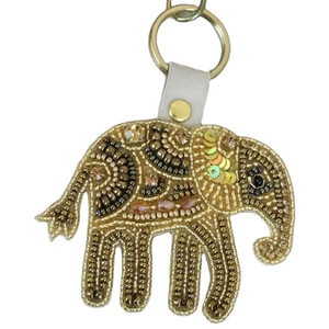 Elegant Premium Embellishments Beaded Elephant Keychain Embroidered Animal <b>Key</b> Charm Sequin Fashion Accessories <b>Key</b> Holders 2026 - Product Image 1